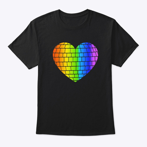 Gay Pride Rainbow Disco Ball Love Heart