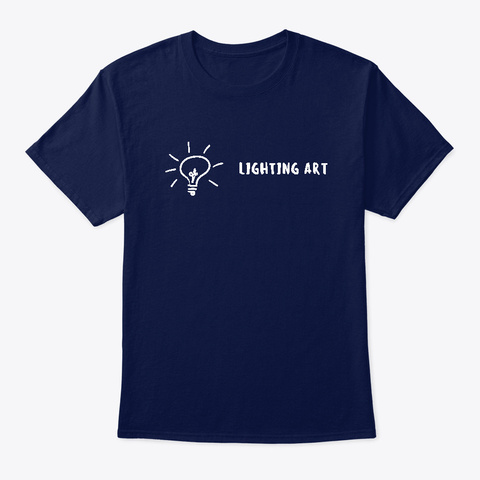 Lighting Art Navy T-Shirt Front