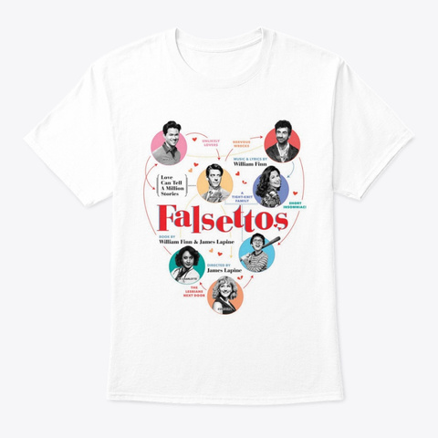 Falsettos 2016 Poster White T-Shirt Front