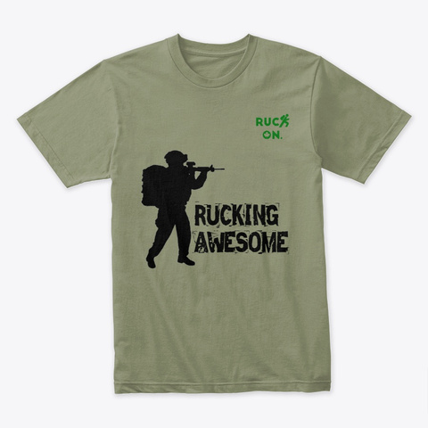 Rucking Awesome! Light Olive Maglietta Front