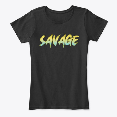 Savage Women's Tshirt Black Maglietta Front
