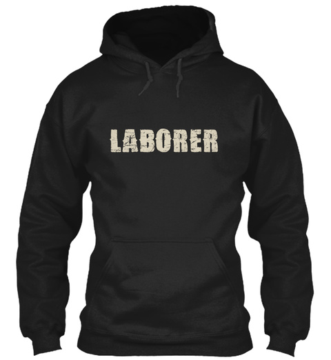 Laborer Black T-Shirt Front