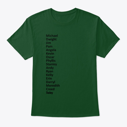 The Office Squad Deep Forest T-Shirt Front