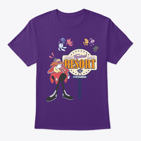 Topical Resort (2018) Tee Purple áo T-Shirt Front