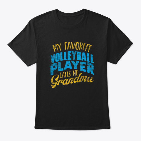 Volleyball Grandma Pvlcq Black áo T-Shirt Front