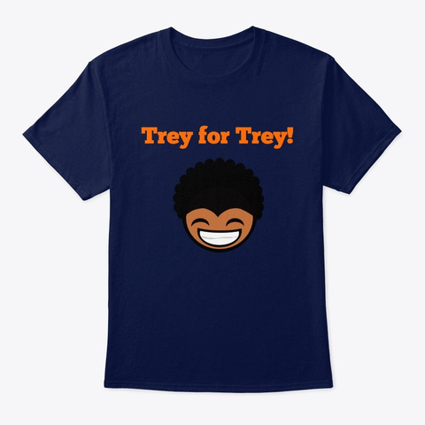 Trey For Trey Navy T-Shirt Front