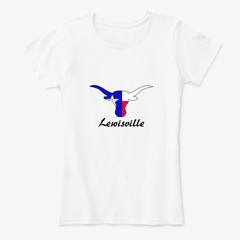 Lewisville Texas White Camiseta Front