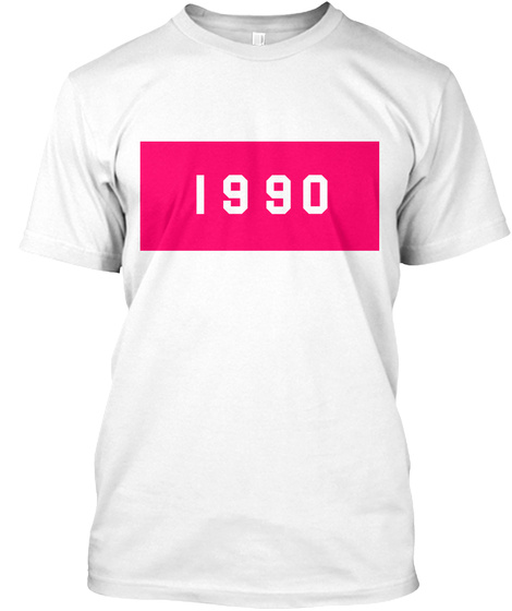 1990 White T-Shirt Front