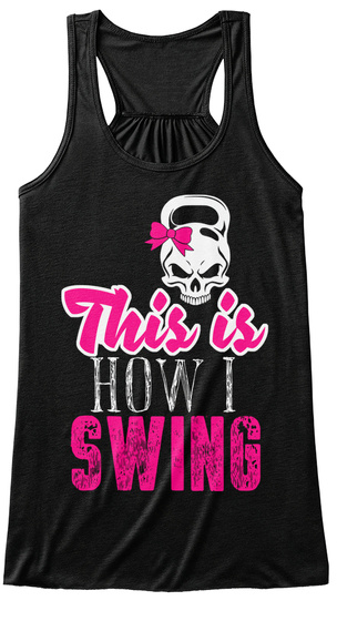 This Is How I Swing Black T-Shirt Front