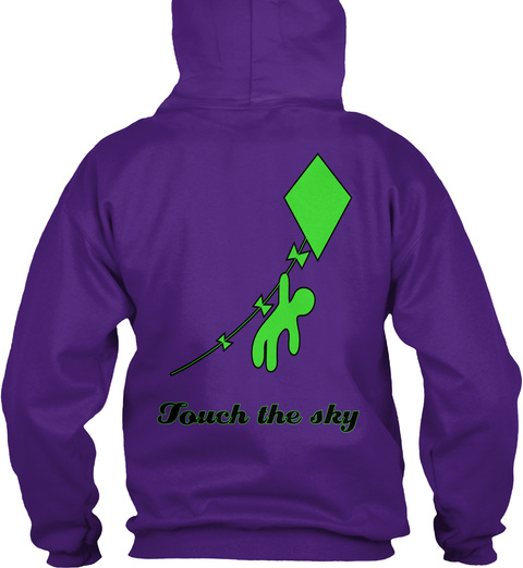 Touch The Sky Purple T-Shirt Back