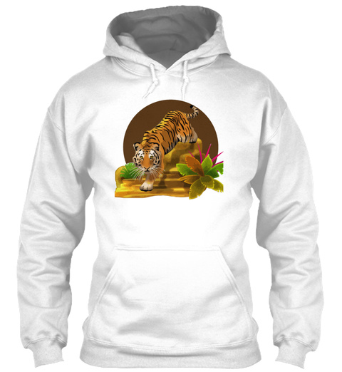 Tiger White T-Shirt Front