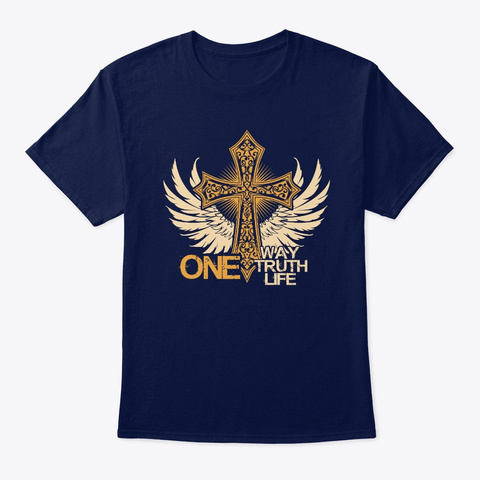 One Way One Truth One Life 2.0 T Shirt Navy T-Shirt Front