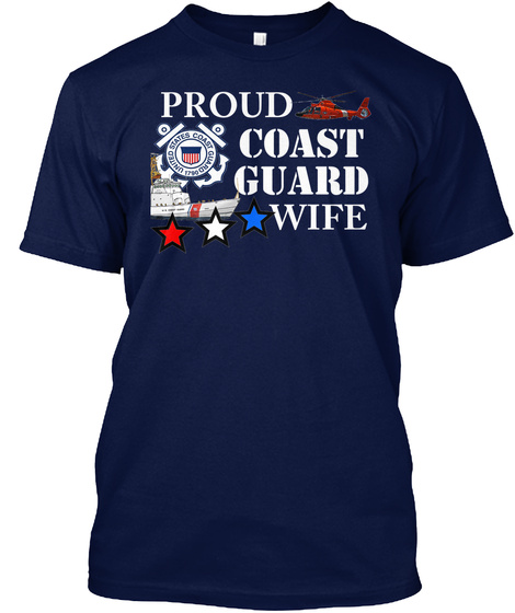 Wife T Shirt Coastie Navy T-Shirt Front