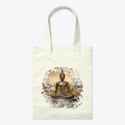 Tote Bag "Buddha" Natural T-Shirt Front