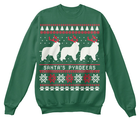 Santa's Pyrdeers Deep Forest  T-Shirt Front
