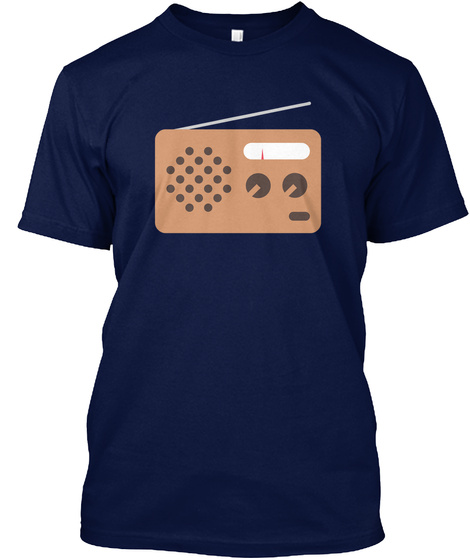 Radio Shirt Navy T-Shirt Front
