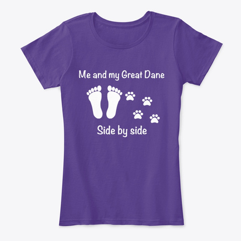 Me And My Great Dane Purple T-Shirt Front