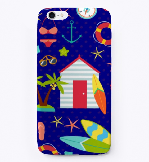 Beach Related Iphone Cases Deep Navy T-Shirt Front