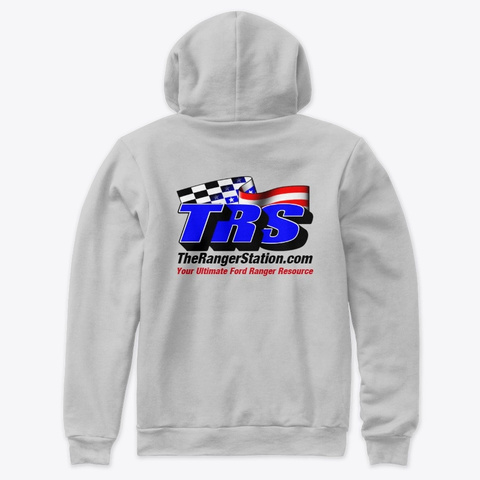 Trs Light Hoodie Athletic Heather T-Shirt Back