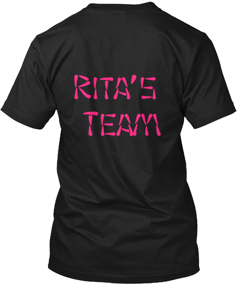 Rita's Team Black T-Shirt Back