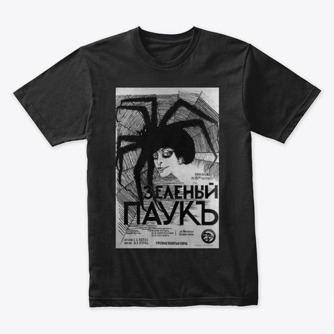 The Green Spider Poster Tee Black T-Shirt Front