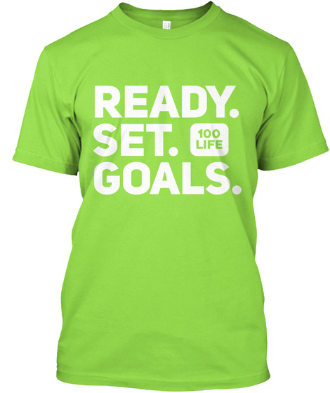 Ready Set Goals Lime T-Shirt Front