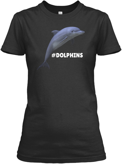 #Dolphins Black T-Shirt Front