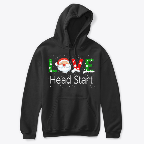 Head Start   Christmas 2018 Black T-Shirt Front