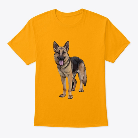 T Shirt Wolfhound Kangal Raziyes Designs Gold T-Shirt Front
