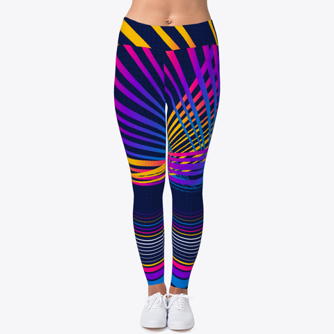 Retro Abstract Neon Lasers Leggings Standard áo T-Shirt Front