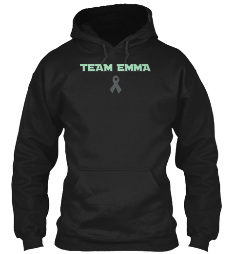 Team Emma Black T-Shirt Front