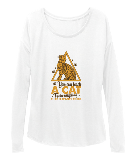Bengal Cat Style White T-Shirt Front
