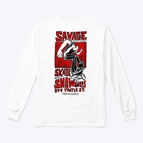 Savage Brothers White T-Shirt Back