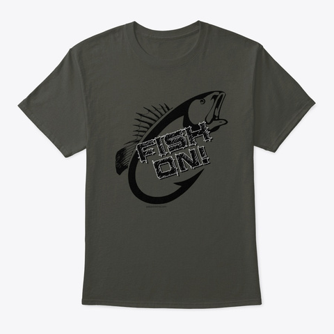 Fish On! Smoke Gray T-Shirt Front