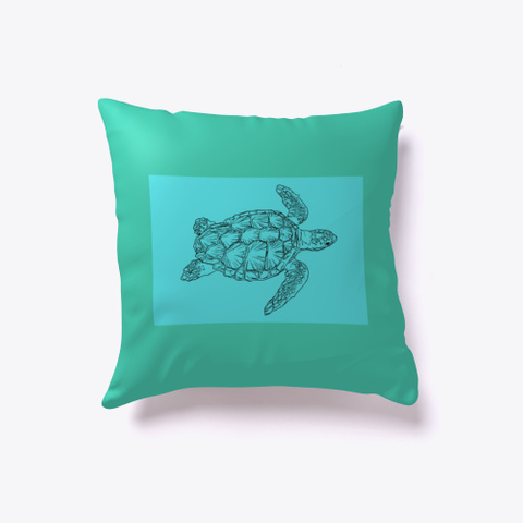 Paradise Pillow Collection   Sea Turtle Aqua T-Shirt Front