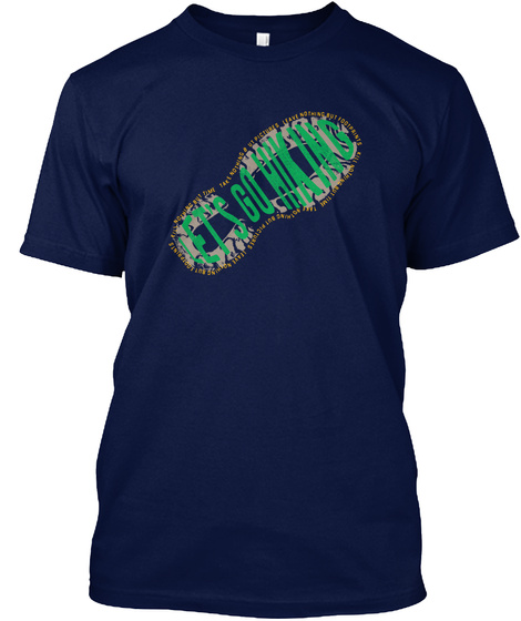 Let's Go Hiking Navy T-Shirt Front