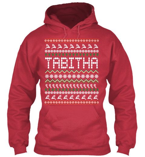Tabitha Christmas Tshirt Name Cardinal Red T-Shirt Front