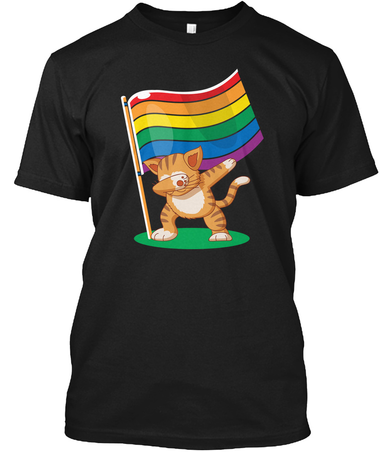 Dabbing Cat Gay LGBT Rainbow T Shirt Unisex Tshirt