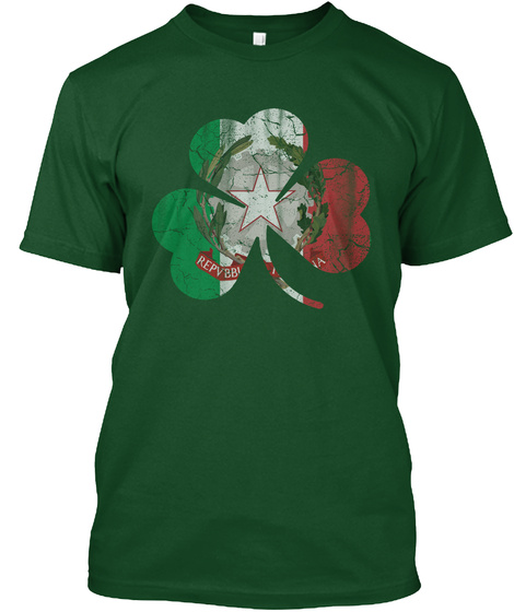 Irish Italian Shamrock St Patrick's Day Deep Forest T-Shirt Front