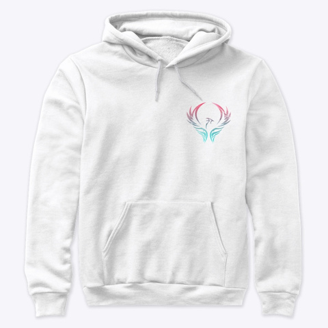 Premium Pullover Hoodie White T-Shirt Front