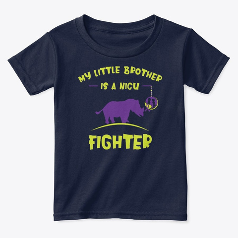 Nic Ubuilt Toddler Brother Fighter Navy  T-Shirt Front