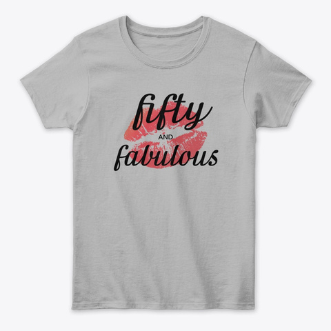 Fifty And Fab Sport Grey T-Shirt Front