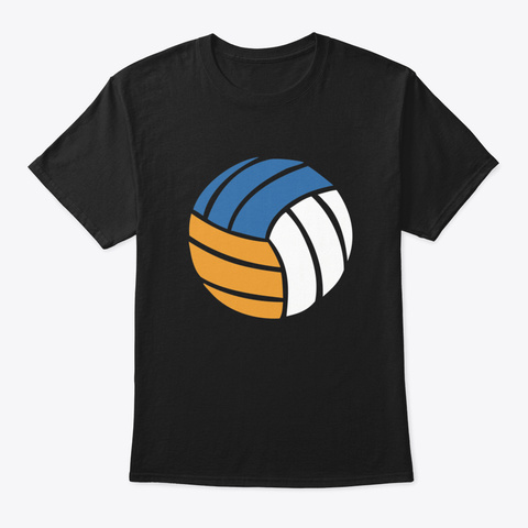 Volleyball Placy Black T-Shirt Front