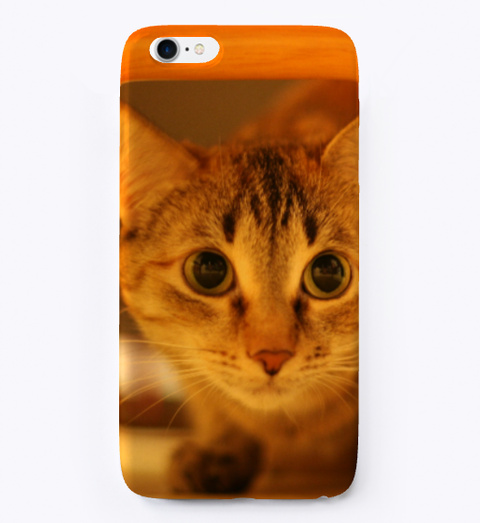 Curious Cat Phone Case Standard Maglietta Front