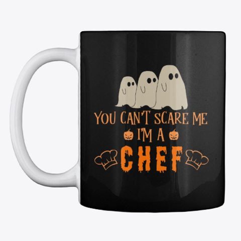 Chef Halloween Mug Black T-Shirt Front