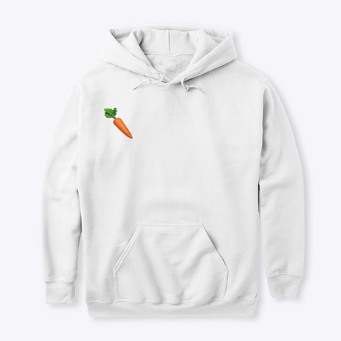 Carrot Hoodie White T-Shirt Front