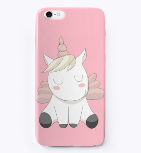 Cute Unicorn Phone Case Pink Camiseta Front