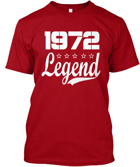 1972 Legend Deep Red T-Shirt Front
