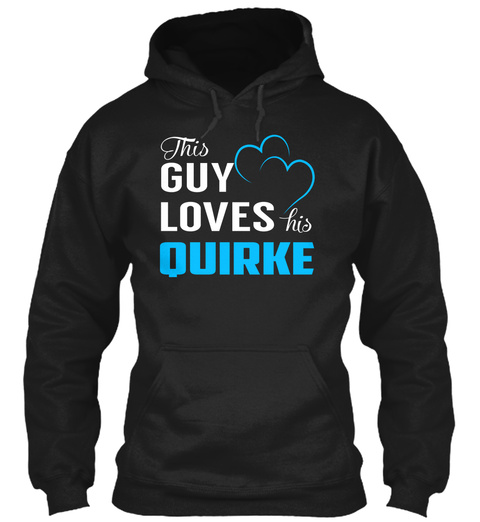 Guy Loves Quirke   Name Shirts Black T-Shirt Front