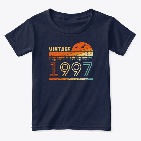 Vintage 1997 Retro 23rd Birthday Gift Fu Navy  Kaos Front